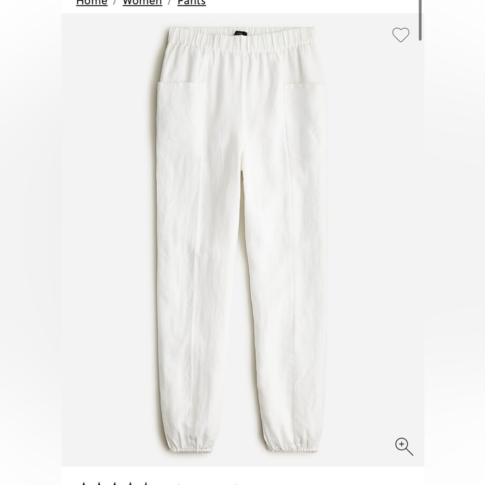 J crew gathered linen pant